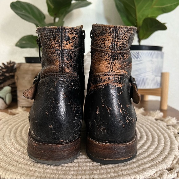 Bed Stu BECCA BLACK LUX Leather Moto Boots Size 7 - Picture 11 of 16